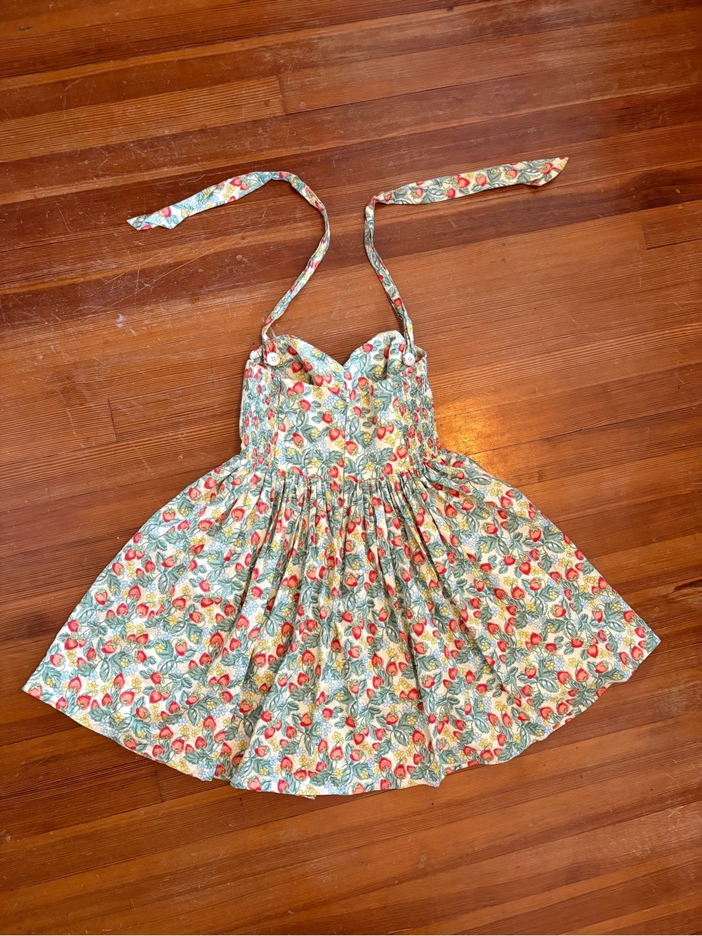 Hearts and Found Strawberry Print Halter Dress - Picture 3 of 7
